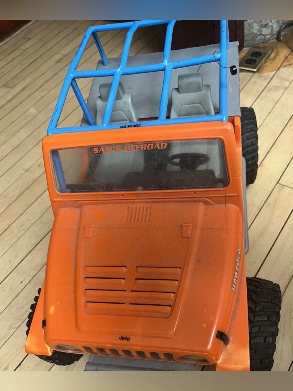 Bright 1:10 Scale Orange Jeep Wrangler Rock Crawler RC Truck with Remote⁠